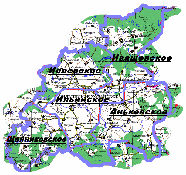 Карта ивановской области ильинское хованское ивановской